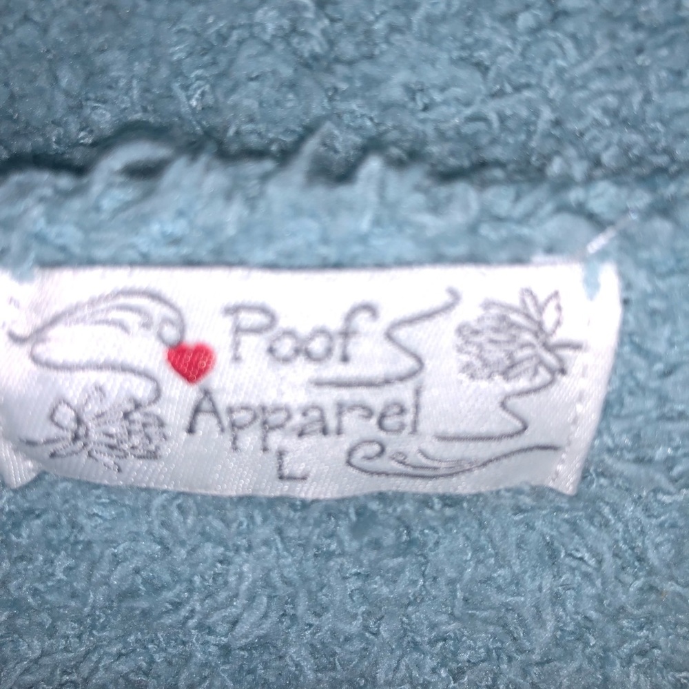 Poof Apparel Women’s Sea Mist Blue Stretchy Scoop Turtleneck Sweater Size L - Picture 4 of 8